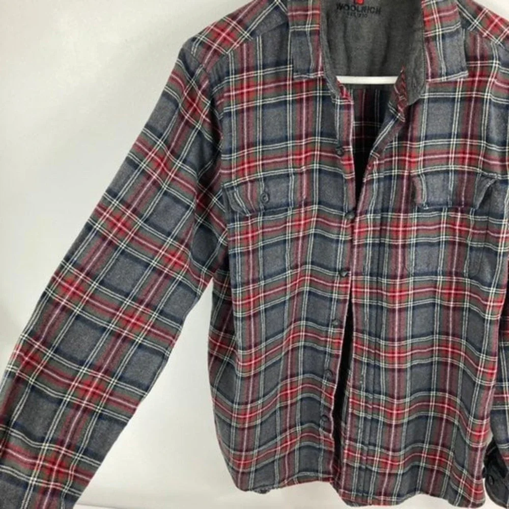 Woolrich Mens Plaid‎ Flannel Shirt M